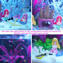 Kooterfun artificial plant adds color and shelter for fish