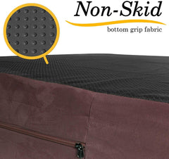 KOPEKS brown cover close-up texture detail for easy swap on orthopedic bed