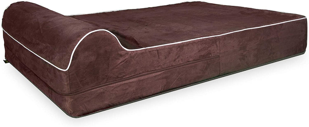 KOPEKS replacement cover for XL jumbo dog bed in brown, full view to refresh bed appearance