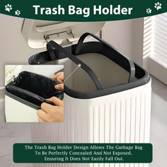 Kopuncare trash bin with bag holder keeps waste bags secure