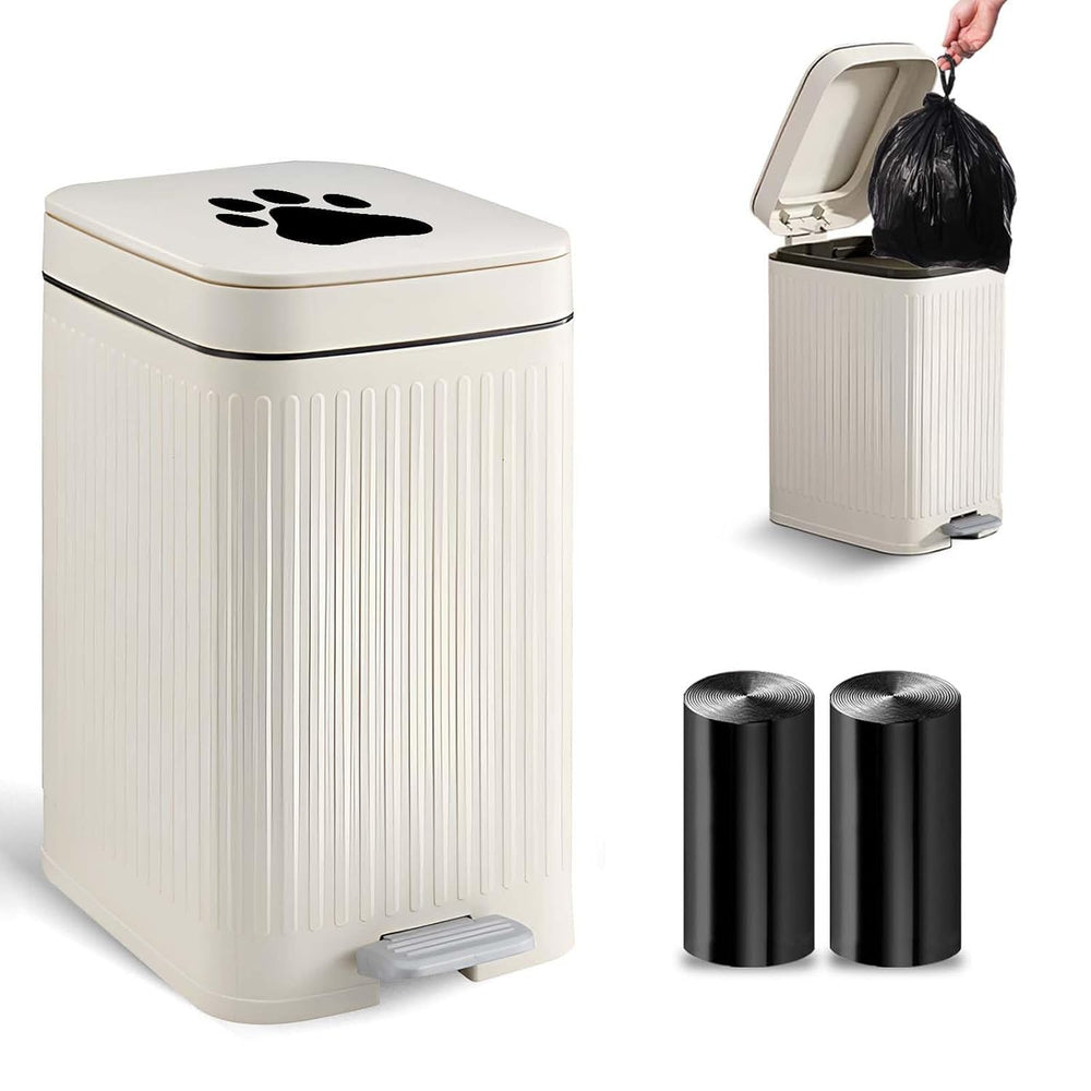 Kopuncare dog poop trash can with outdoor pedal lid for hands-free disposal