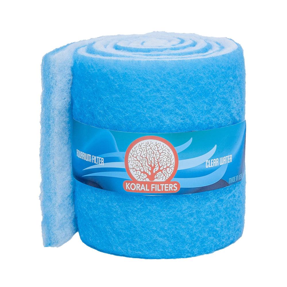 Koral Filters aquarium media pad roll—extended unrolled view for easy sizing and filtration