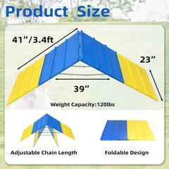 Koretech Dog Agility A Frame with adjustable angle for customized training.