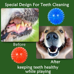 Koyukuk treat-dispensing ball promotes puzzle play and slow feeding for small dogs.