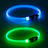 Kpuplol 2 pack light up dog collars glow for nighttime visibility