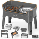 KPWACD 4-in-1 elevated dog bowls provide comfortable feeding height for dogs.