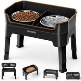 KPWACD elevated dog bowl stand keeps meals tidy and organized.