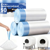 KropBom 50-count robot litter-box bags ready for quick waste disposal.
