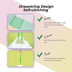 KropBom drawstring liner makes cleanup quick and leakproof