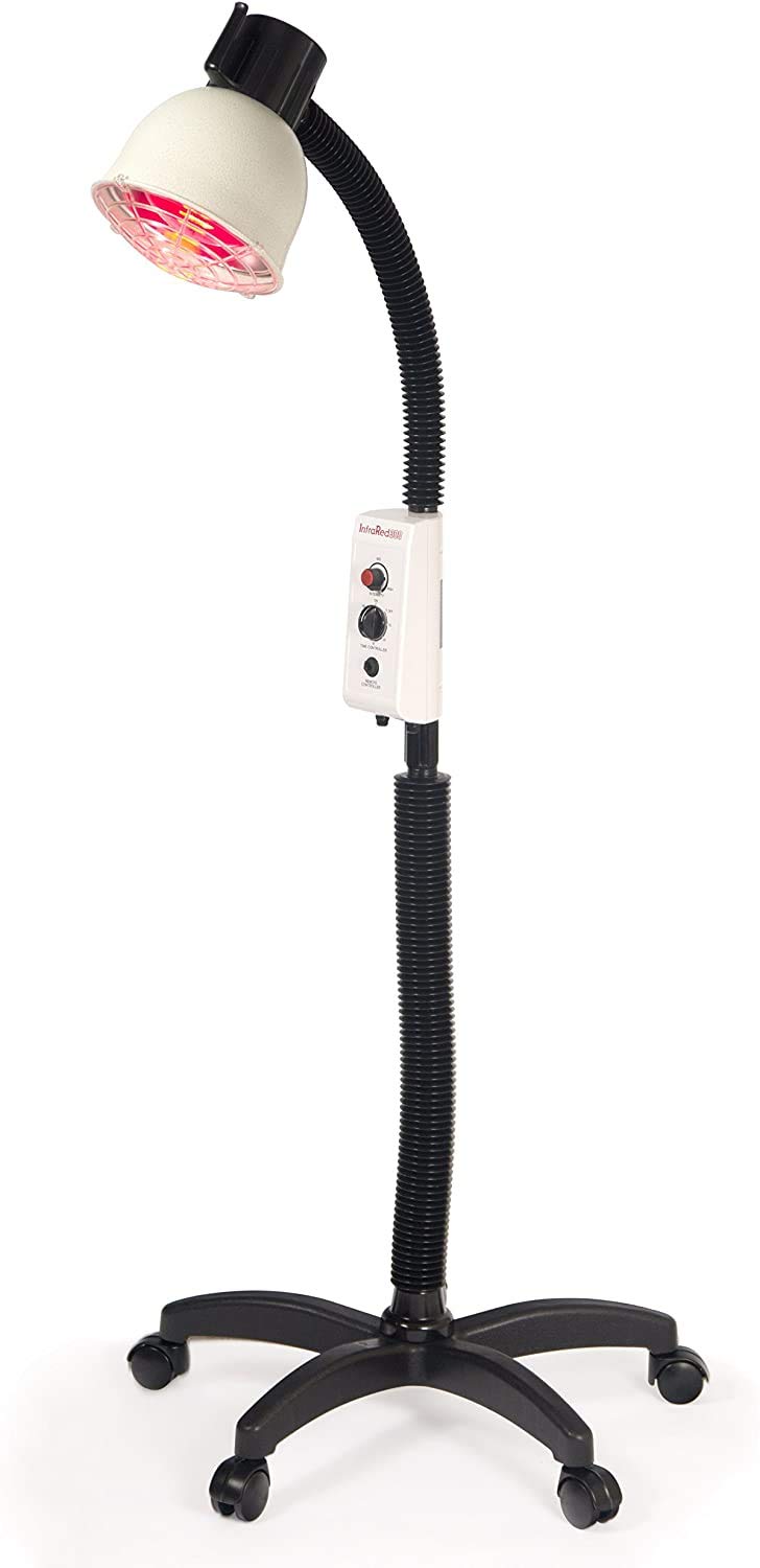 KS Choi Corp infrared heat lamp with dial control for customizable warmth.