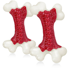 Kseroo 2-Pack indestructible beef-nylon bone 8in for power chewers
