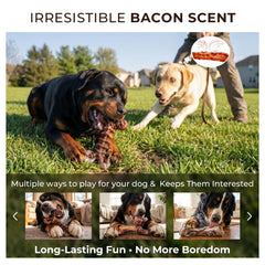 Kseroo bacon bone chew shape adds variety to indoor and outdoor play