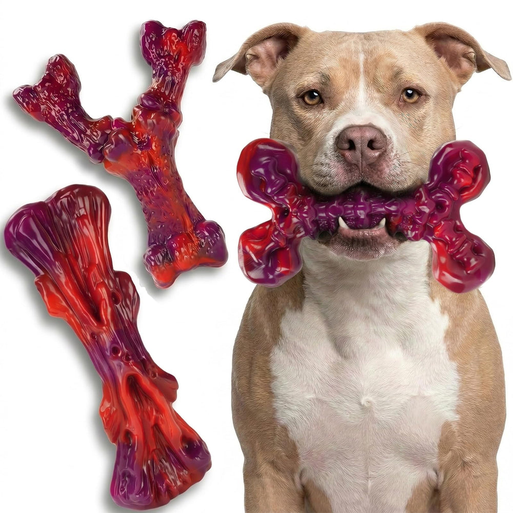 Kseroo indestructible dog toy Y-shape promotes independent play for multiple dogs