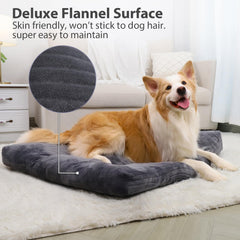 KSIIA dog bed features thick three-inch fiber filling for plush support.
