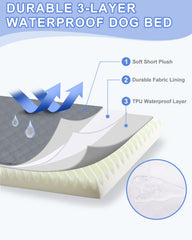KSIIA dog bed featuring egg crate foam support to cushion joints.