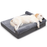 KSIIA orthopedic dog bed with waterproof gray surface for easy cleaning