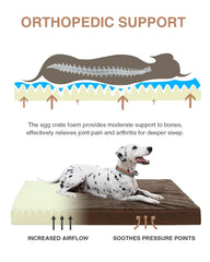 KSIIA dog bed waterproof layer keeps foam dry for durable use.