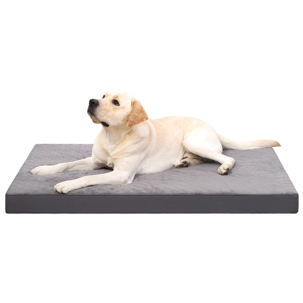 KSIIA orthopedic dog crate bed with egg-crate foam supports joints