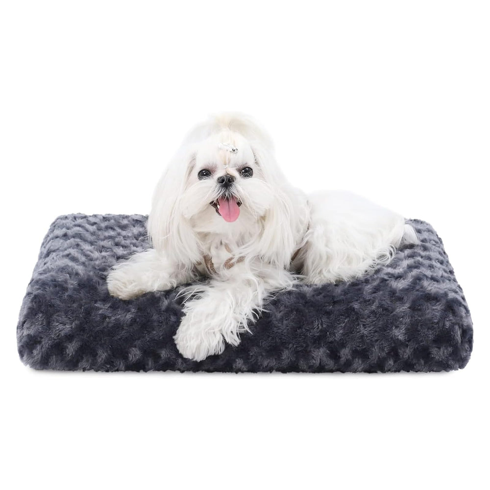 KSIIA washable dog bed close-up shows plush rose velvet for cozy comfort.