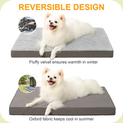 KSIIA orthopedic bed with 3-inch high-density egg crate foam for joint support.