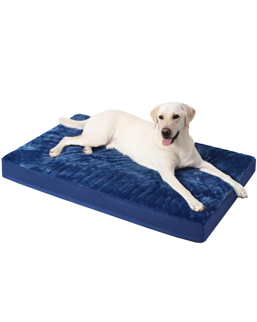 KSIIA orthopedic dog crate bed 41x27 blue delivers joint-supporting comfort for large dogs