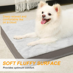 KSIIA two-sided plush and Oxford fabric dog bed for year-round comfort.