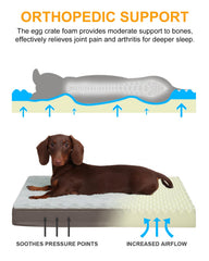 KSIIA waterproof dog bed showing middle layer protecting the foam.