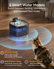 Ksuefao cordless fountain side view for compact apartment use