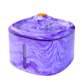 Ksuefao cat water fountain purple with visible water window for easy hydration monitoring