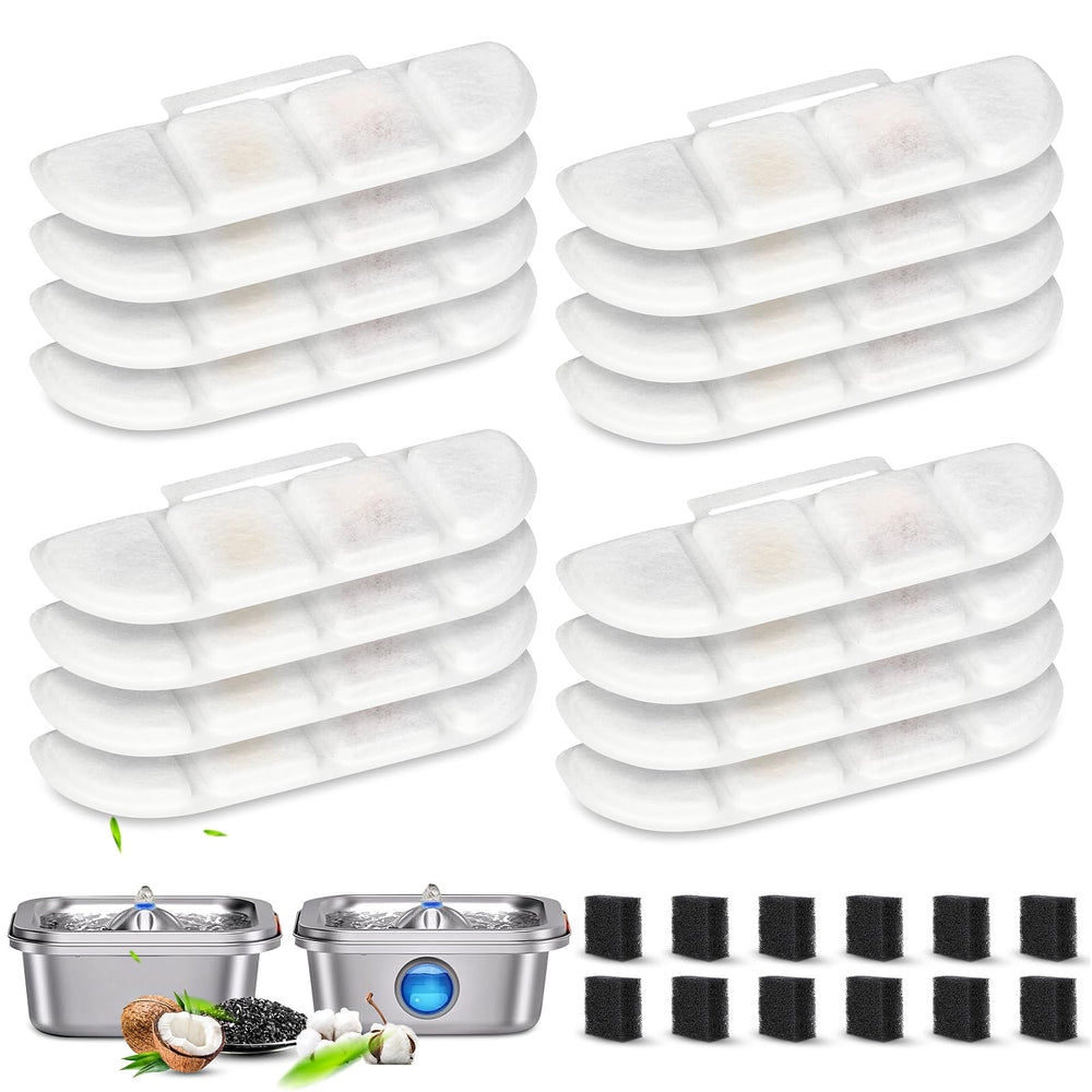 KTNAid 12-pack filters for Pawtners WF008A fountain improving water clarity
