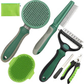 KUEIOX dual-head undercoat rake for safe deshedding and detangling.