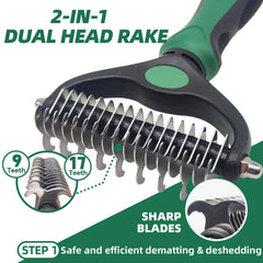 KUEIOX self-cleaning slicker brush for quick hair removal.
