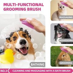 KUEIOX Shampoo Scrubber Brush dispensing shampoo and creating rich foam.