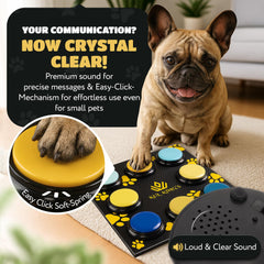 KUL KING'S 8-recordable buttons set up for interactive canine communication.