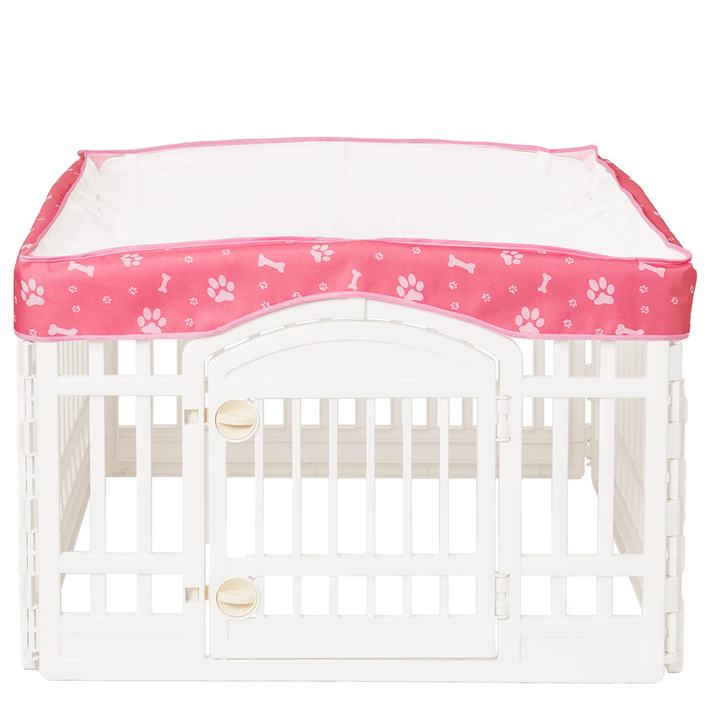 KUMOUARTS dog playpen top cover closeup shows waterproof 600D fabric.