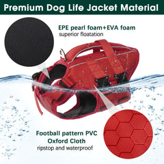 Kuoser dog life jacket adjustable straps shown for secure fit.