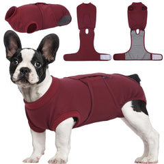 Kuoser dog recovery suit back view protects wounds and discourages licking