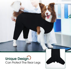 Kuoser black XL rear-leg-sleeve demonstrates easy wearing and full protection.