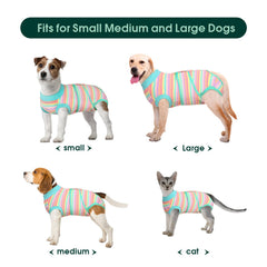 Cone-alternative dog onesie protects wounds while enabling comfortable mobility