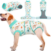 Kuoser Recovery Suit worn by a dog for gentle wound protection and comfort