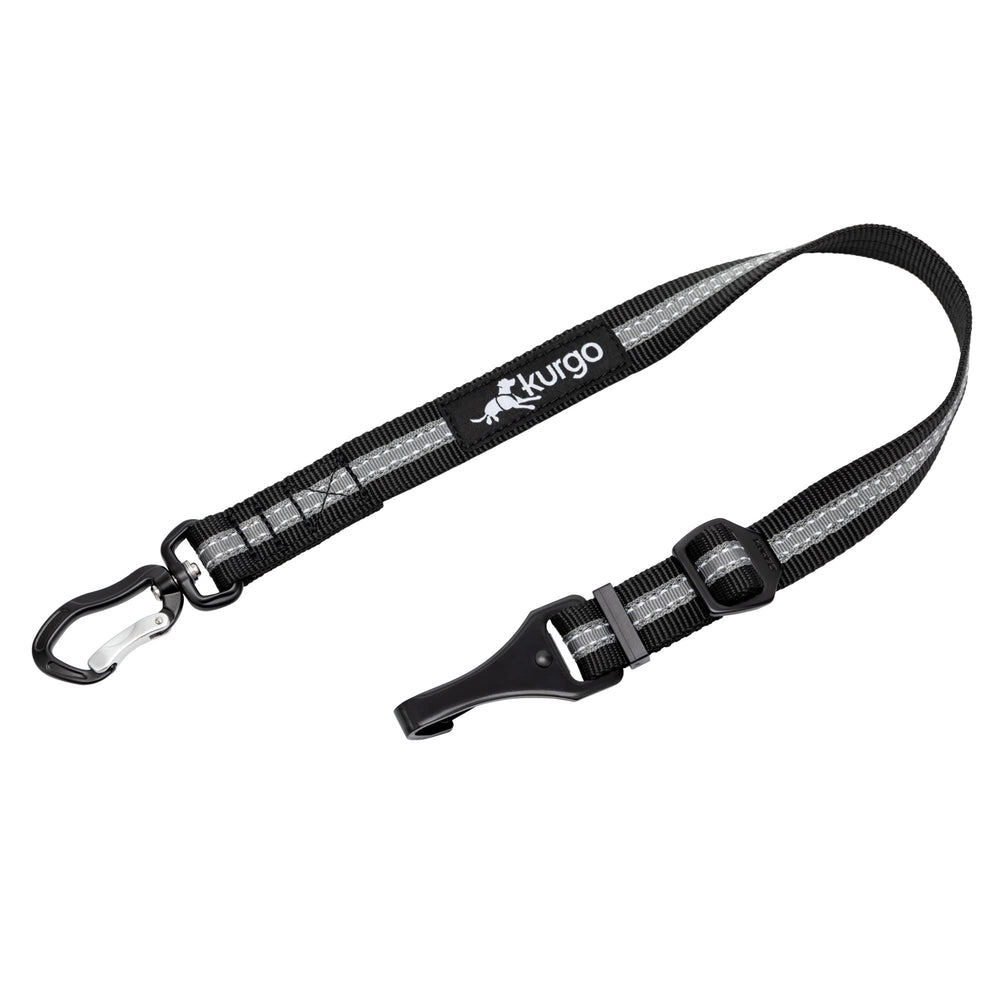 Kurgo Direct to Latch Swivel Tether backseat strap keeps your dog secure and comfortable.