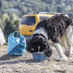 Kurgo Kibble Carrier in rugged ripstop fabric stands up to outdoor use.