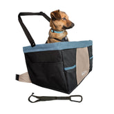 Kurgo Rover Booster Seat provides elevated view for dogs during car rides.