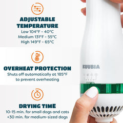 KUUBIA self-cleaning slicker brush removes shed hair efficiently