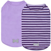 KYEESE 2Pack dog shirt front view highlights striped design for everyday comfort.