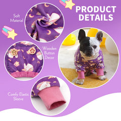KYEESE dog pajamas pullover design for easy on/off during walks.
