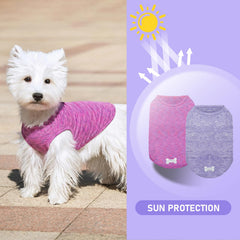 KYEESE dog shirt back view showing reflective label for safety.