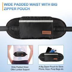 Kytely wide padded waist belt supports comfortable long walks.