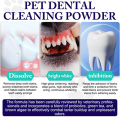 KZUO Dog Dental Powder measuring scoop demonstrates simple daily dosing.