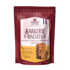 L'artisan Canine Barkerie Biscuits turkey-crunchy-treats ideal for training rewards.